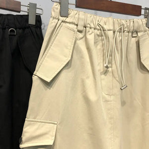 Elastic Waist Cargo Skirt
