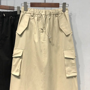 Elastic Waist Cargo Skirt