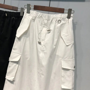 Elastic Waist Cargo Skirt