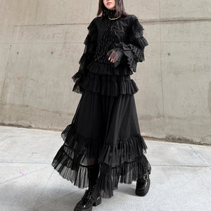 Elastic Waisted Gothic Skirt