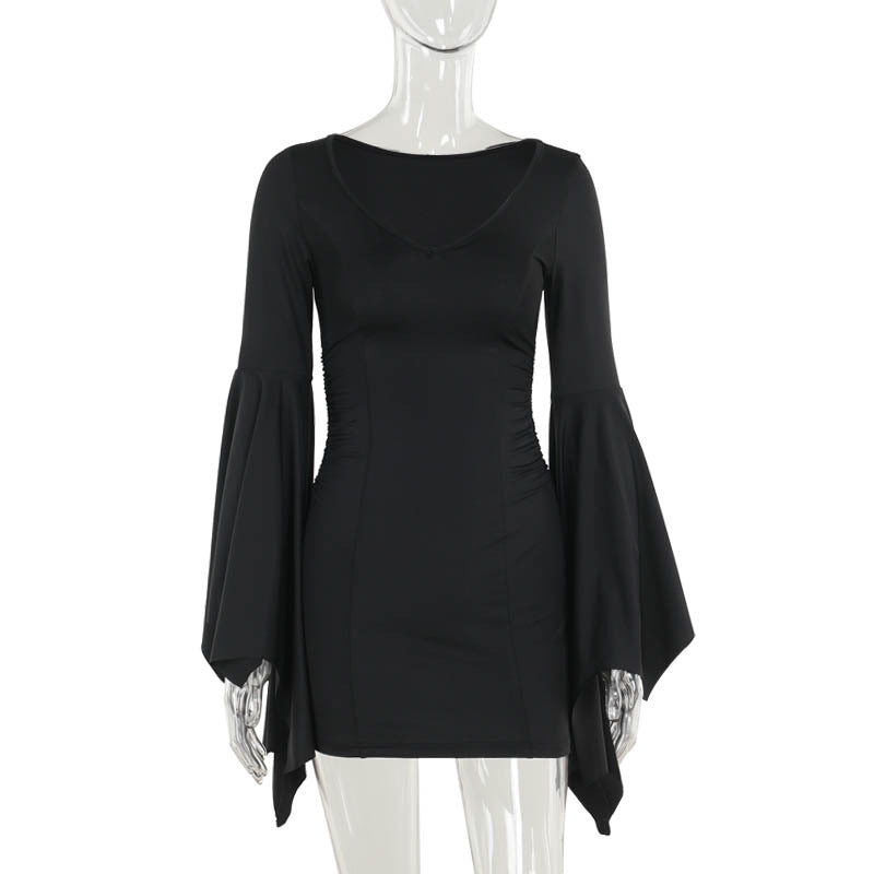 Bodycon Dress Women - Hooded Dress Women - Classic Black Dress - Sexy Witch Dress Women - Gown Dress for Women - Unique Gothic Dress Adult, M Bodycon Dress Women - Hooded Dress Women - Classic Black Dress - Sexy Witch Dress Women - Gown Dress for Women - Unique Gothic Dress Adult, M
