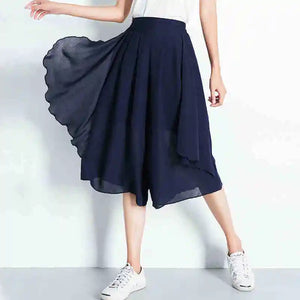 Elegant Chiffon Skirt Pants