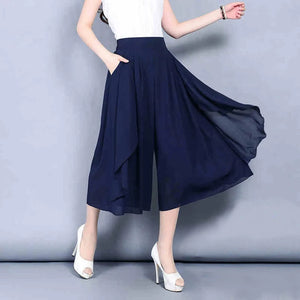 Elegant Chiffon Skirt Pants