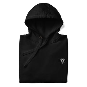 Elegant Embroidered Hoodie Black