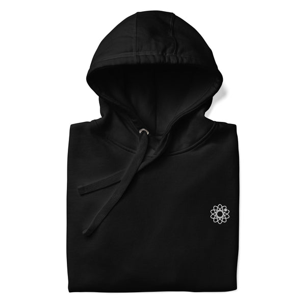 Elegant Embroidered Hoodie Black