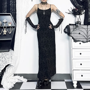 Elegant Goth Maxi Dress