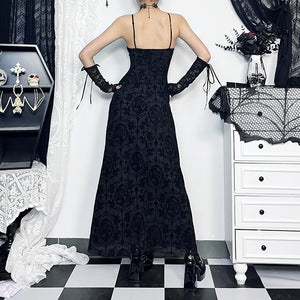 Elegant Goth Maxi Dress