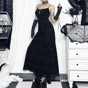 Elegant Goth Maxi Dress