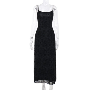 Elegant Goth Maxi Dress