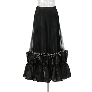Elegant Goth Maxi Skirt