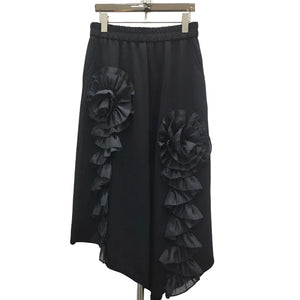 Elegant Goth Midi Skirt