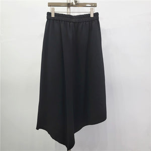 Elegant Goth Midi Skirt
