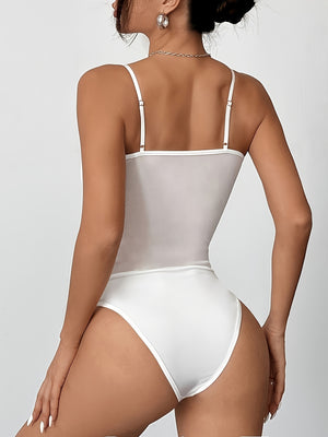 Elegant Lace White Bodysuit