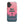 Elegant Pink iPhone Case for iPhone 16 Plus, back view of the pink sky and figure on a pier print