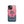 Elegant Pink iPhone Case for iPhone 13 mini, back view of the pink sky and figure on a pier print