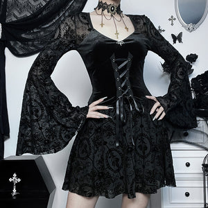 Elegant Velvet Gothic Dress