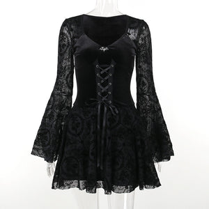 Elegant Velvet Gothic Dress