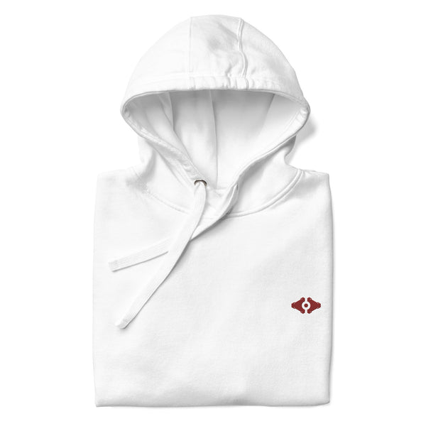 Elegant White Embroidered Luxe Hoodie