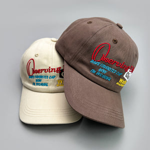 Embroidered Colored Letters Y2K Cap