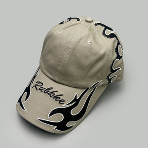 Embroidered Double Flame Y2K Caps