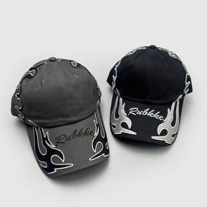 Embroidered Double Flame Y2K Caps