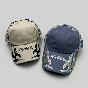 Embroidered Double Flame Y2K Caps