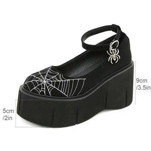 Embroidered Heeled Shoes Y2K