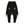 Embroidered Two Piece Cargo Pants in black — dark techwear streetwear, view 6 of 7