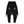 Embroidered Two Piece Cargo Pants in black — dark techwear streetwear, view 7 of 7