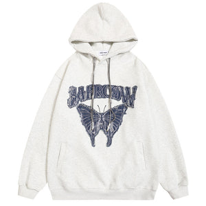 Embroidery Butterfly Y2k hoodie