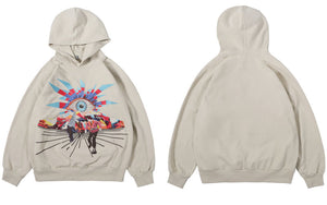 Embroidery Eye Y2k hoodie