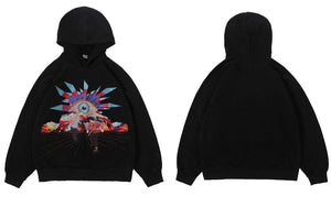 Embroidery Eye Y2k hoodie
