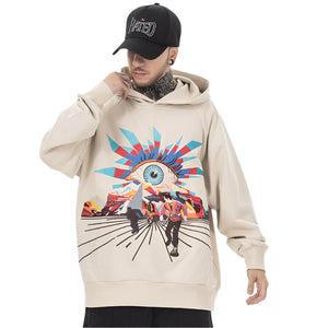 Embroidery Eye Y2k hoodie