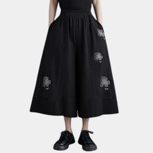 Embroidery Floral Fashion Skirt Pants
