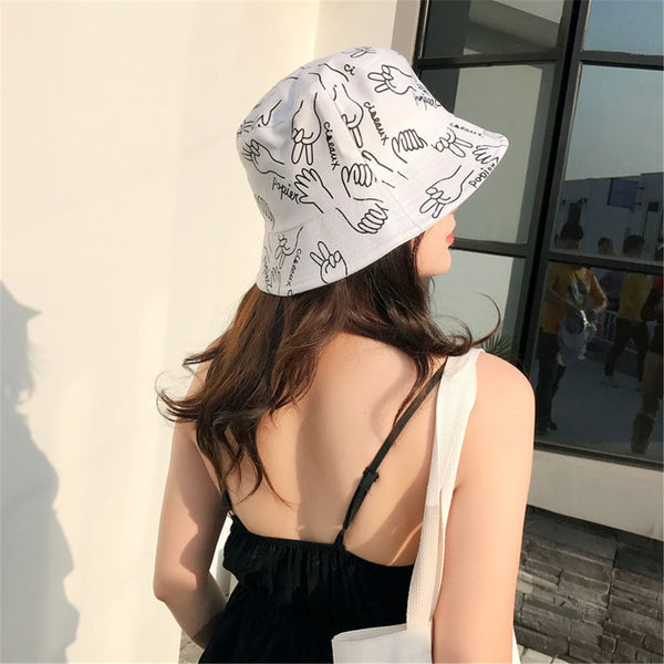 Embroidery Graffiti Bucket Hats