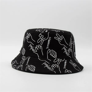 Embroidery Graffiti Bucket Hats