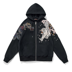 Embroidery Japan Cyberpunk Hoodie