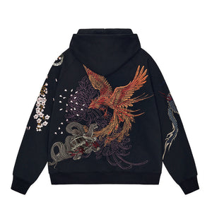 Embroidery Japan Cyberpunk Hoodie