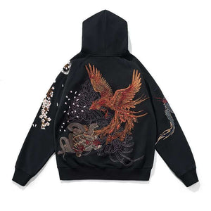 Embroidery Japan Cyberpunk Hoodie