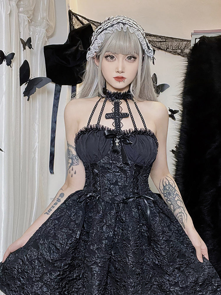Emo Gothic Corset Dress – Cyber Techwear Emo Gothic Corset Dress – Cyber Techwear