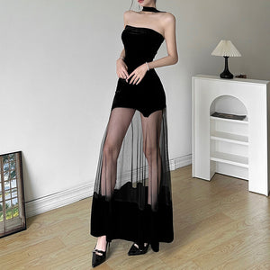 Evening Goth Mesh Dress