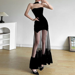 Evening Goth Mesh Dress