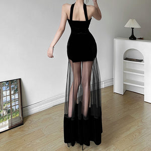 Evening Goth Mesh Dress