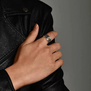 Evil Eye Feather Gothic Ring — photo 3
