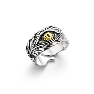 Evil Eye Feather Gothic Ring — photo 4