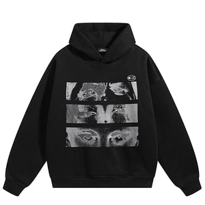 Eye Contact Graphic Hoodie Y2K