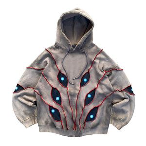 Eye Patchwork Cyberpunk Hoodie