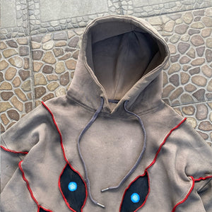 Eye Patchwork Cyberpunk Hoodie