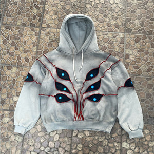 Eye Patchwork Cyberpunk Hoodie