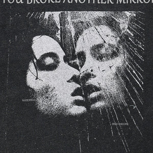 Faded Black Y2K Graphic T Shirt